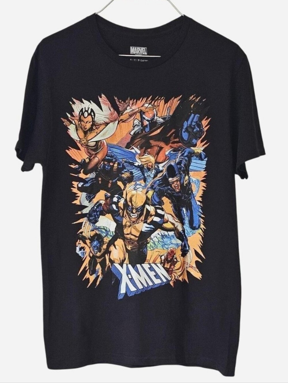 MARVEL Black Short-Sleeve X-Men Graphic Tee. Size S